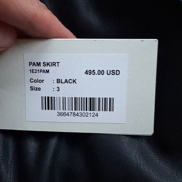 BA&SH Faux leather skirt black size -3 ( like a large) NEW with tags - Picture 12 of 13